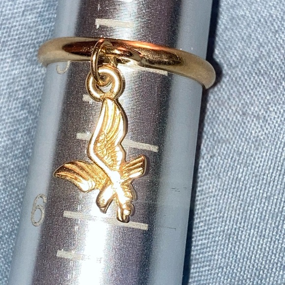 Gold  Charm Ring pick size and charm - Picture 3 of 16